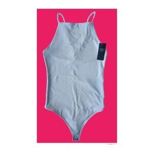 Abercrombie & Fitch White Bodysuit Size Small Ring Back NEW NWT